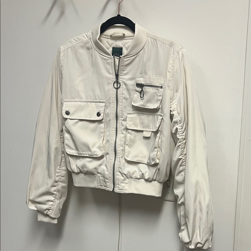 Wild Fable Off-White Bomber Jacket